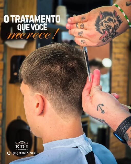 Acabamento de corte durante atendimento na EDI